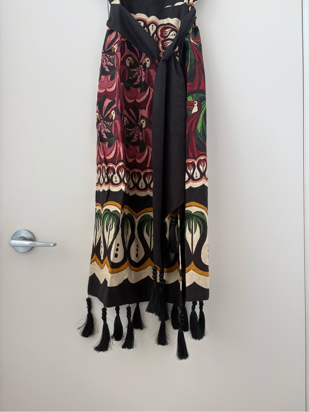 NWOT Farm Rio Off-White Coconut Tree Flow Lenzing™ Ecovero™ Euroflax™ Dress S - Picture 4 of 16